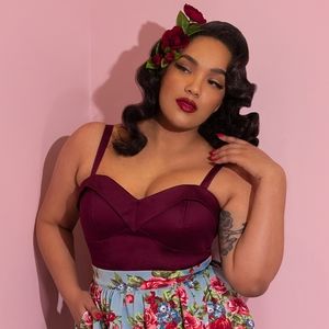 4x Vixen by Micheline Pitt Maneater top in dark berry